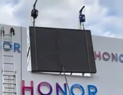 手機經(jīng)銷商用便攜式起重牽引葫蘆吊裝液晶顯示大屏